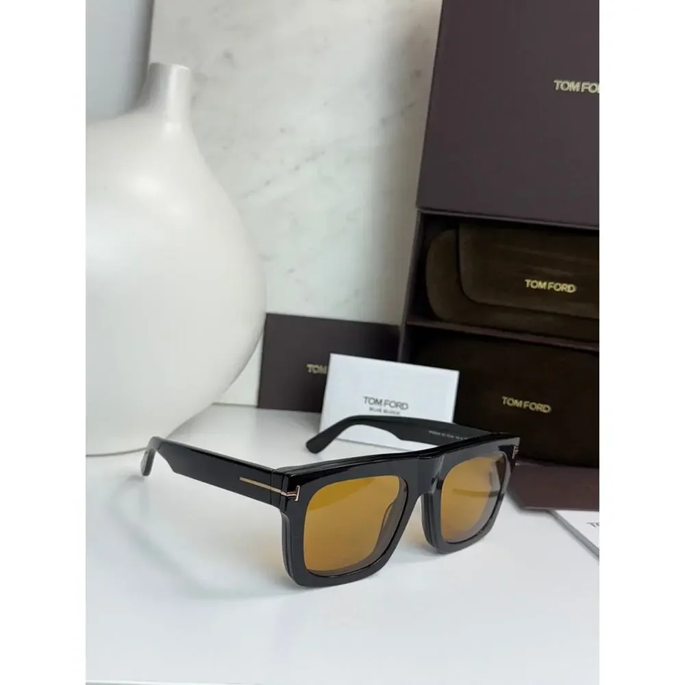 NEW Tom Ford FT6068-B Fausto Clip On Bluelight Frames in Black Yellow